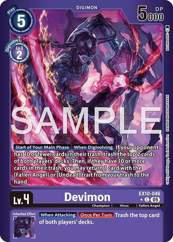 Image for Devimon (Limited Foil) (EX10-046 C) (Sinister Order) - Digimon Card Game