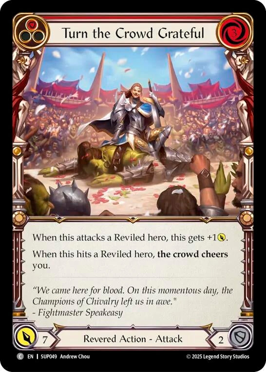 Image for Turn the Crowd Grateful (Red) (SUP049) (Super Slam) - Flesh and Blood TCG