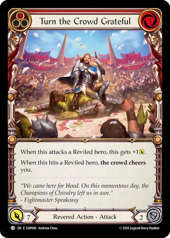 Image for Turn the Crowd Grateful (Red) (SUP049) (Super Slam) - Flesh and Blood TCG