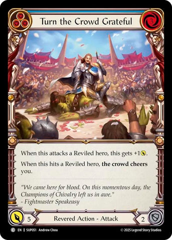 Image for Turn the Crowd Grateful (Blue) (SUP051) (Super Slam) - Flesh and Blood TCG