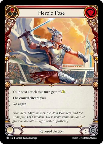 Image for Heroic Pose (Red) (SUP057) (Super Slam) - Flesh and Blood TCG