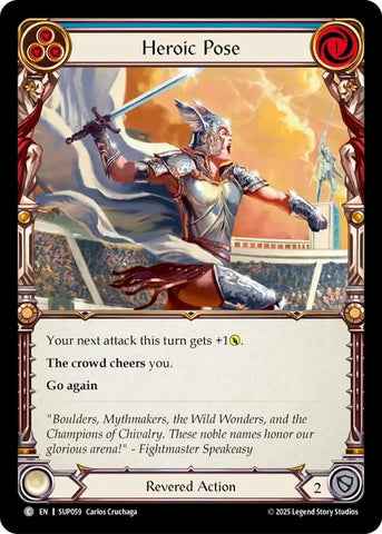 Image for Heroic Pose (Blue) (SUP059) (Super Slam) - Flesh and Blood TCG