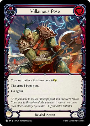 Image for Villainous Pose (Red) (SUP120) (Super Slam) - Flesh and Blood TCG