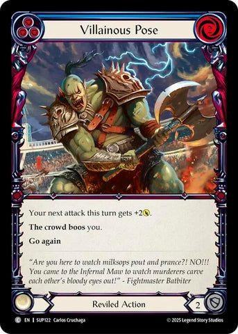 Image for Villainous Pose (Blue) (SUP122) (Super Slam) - Flesh and Blood TCG