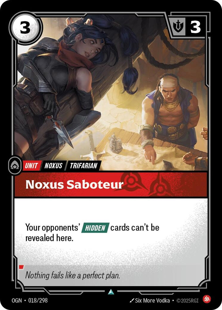 Image for Noxus Saboteur (018/298) [Origins] - Riftbound: League of Legends Trading Card Game