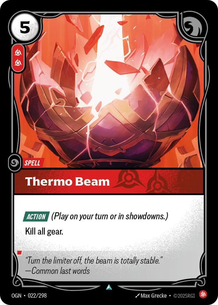 Image for Thermo Beam (022/298) [Origins] - Riftbound: League of Legends Trading Card Game