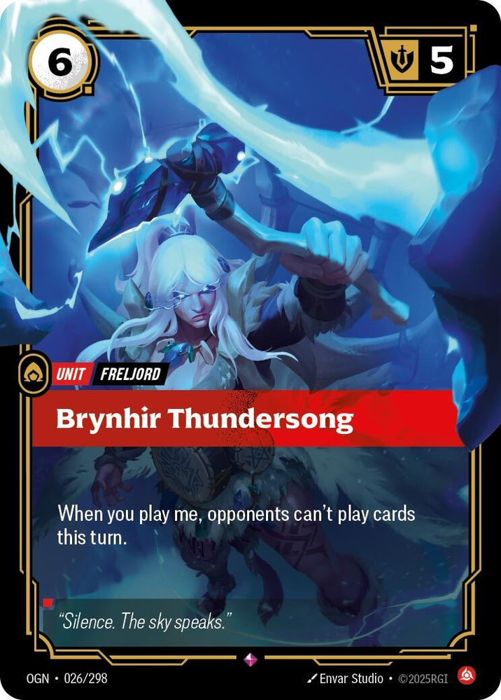 Image for Brynhir Thundersong (026/298) [Origins] - Riftbound: League of Legends Trading Card Game