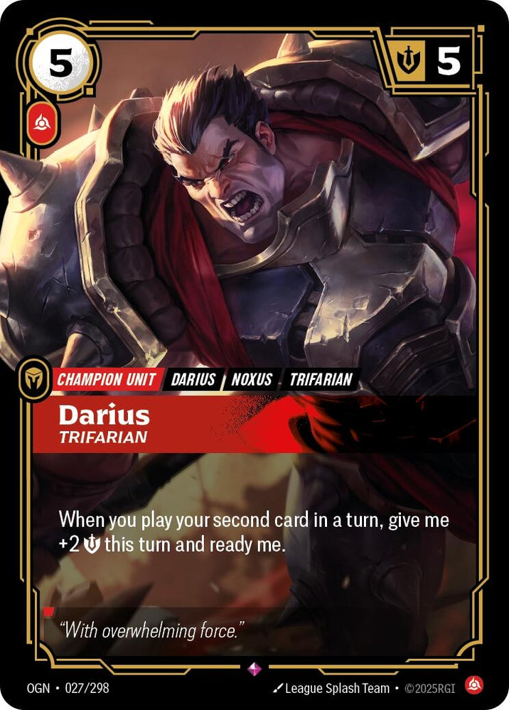 Image for Darius - Trifarian (027/298) [Origins] - Riftbound: League of Legends Trading Card Game