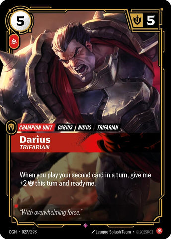 Image for Darius - Trifarian (027/298) [Origins] - Riftbound: League of Legends Trading Card Game