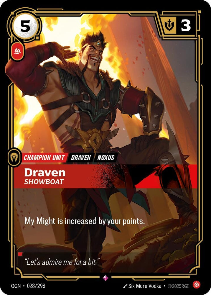 Image for Draven - Showboat (028/298) [Origins] - Riftbound: League of Legends Trading Card Game