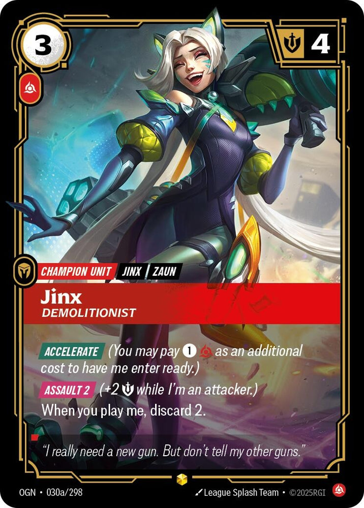 Jinx - Demolitionist (Alternate Art) (030a/298) [Origins]