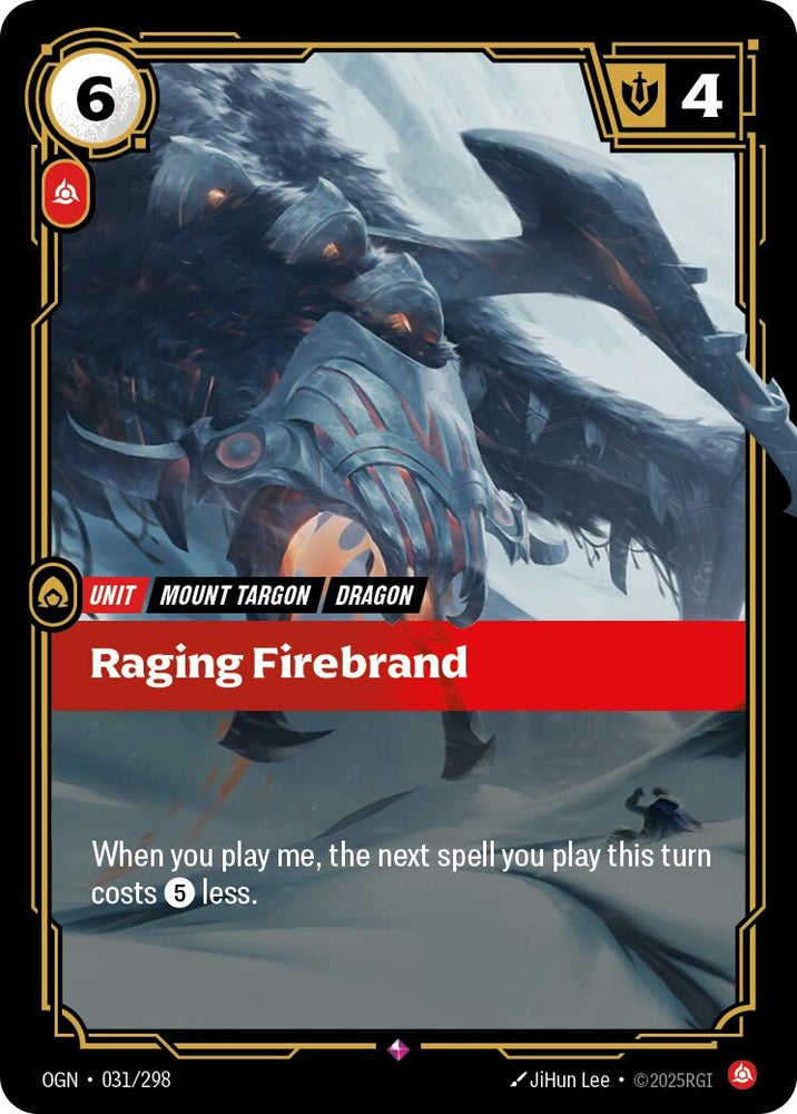 Image for Raging Firebrand (031/298) [Origins] - Riftbound: League of Legends Trading Card Game