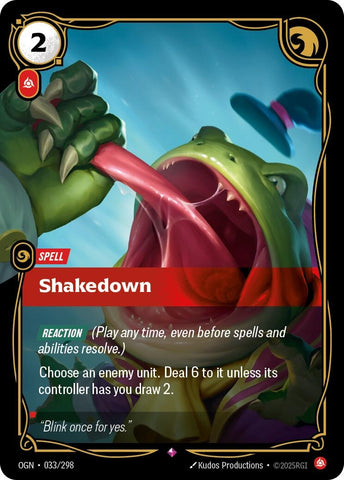 Image for Shakedown (033/298) [Origins] - Riftbound: League of Legends Trading Card Game