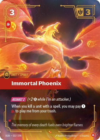 Image for Immortal Phoenix (037/298) [Origins] - Riftbound: League of Legends Trading Card Game