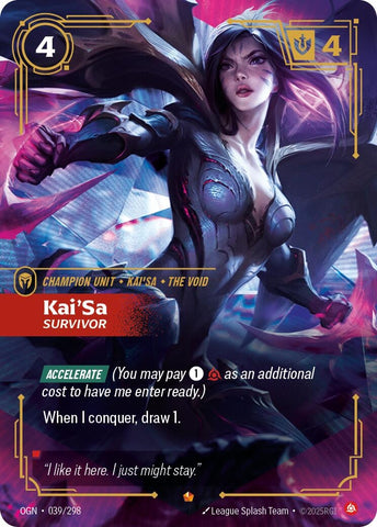 Image for Kai'Sa - Survivor (039/298) [Origins] - Riftbound: League of Legends Trading Card Game
