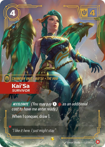 Image for Kai'Sa - Survivor (Alternate Art) (039a/298) [Origins] - Riftbound: League of Legends Trading Card Game