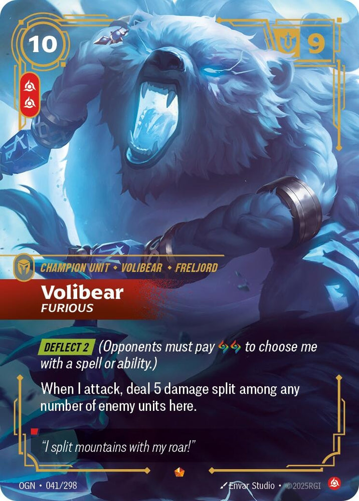 Image for Volibear - Furious (041/298) [Origins] - Riftbound: League of Legends Trading Card Game