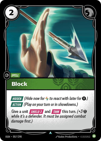 Image for Block (057/298) [Origins] - Riftbound: League of Legends Trading Card Game