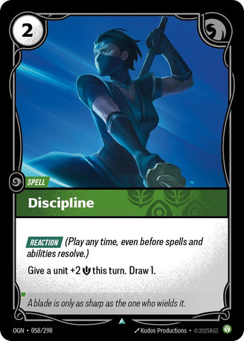 Image for Discipline (058/298) [Origins] - Riftbound: League of Legends Trading Card Game