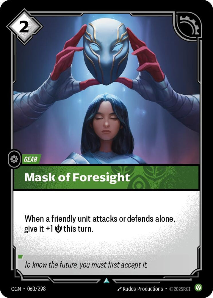 Image for Mask of Foresight (060/298) [Origins] - Riftbound: League of Legends Trading Card Game