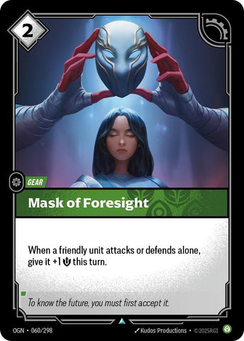 Image for Mask of Foresight (060/298) [Origins] - Riftbound: League of Legends Trading Card Game