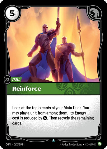 Image for Reinforce (062/298) [Origins] - Riftbound: League of Legends Trading Card Game