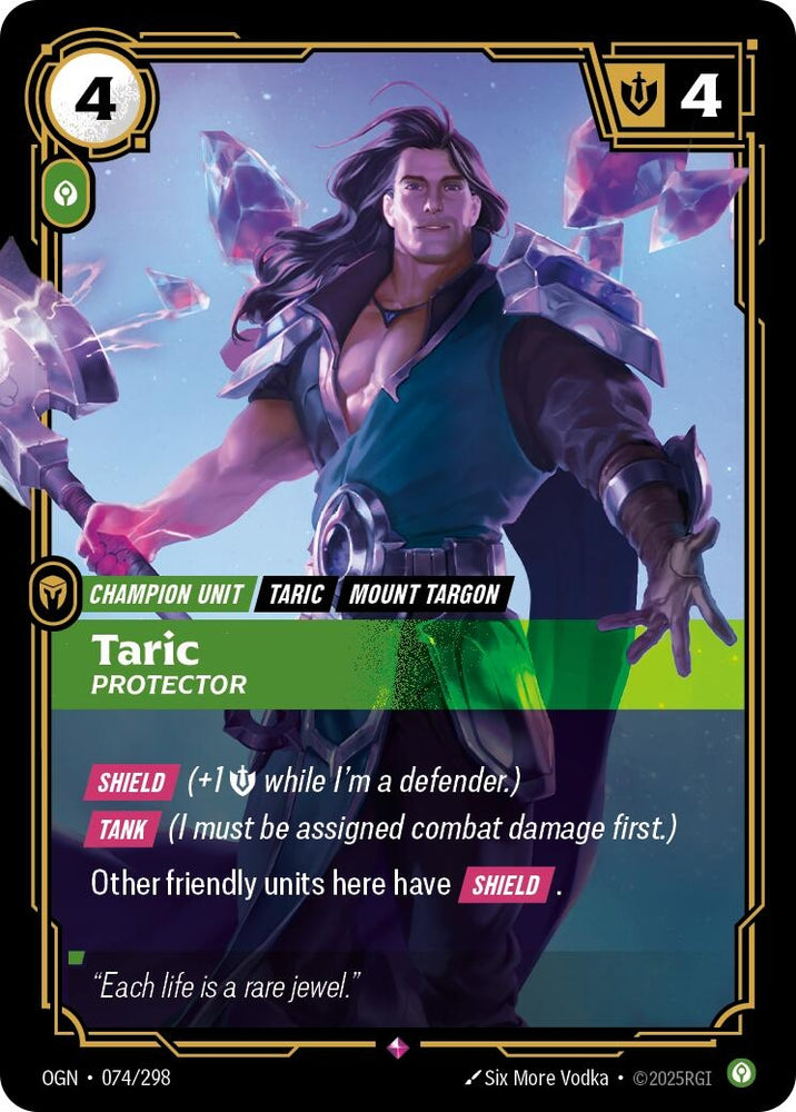 Image for Taric - Protector (074/298) [Origins] - Riftbound: League of Legends Trading Card Game
