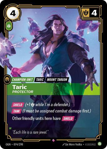 Image for Taric - Protector (074/298) [Origins] - Riftbound: League of Legends Trading Card Game