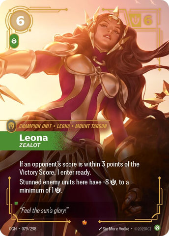 Image for Leona - Zealot (079/298) [Origins] - Riftbound: League of Legends Trading Card Game