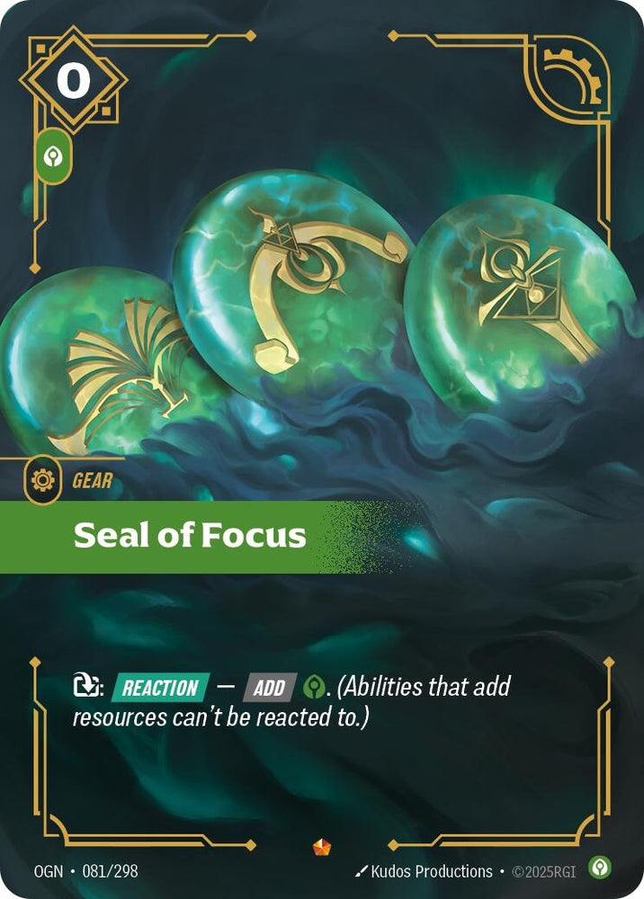 Image for Seal of Focus (081/298) [Origins] - Riftbound: League of Legends Trading Card Game