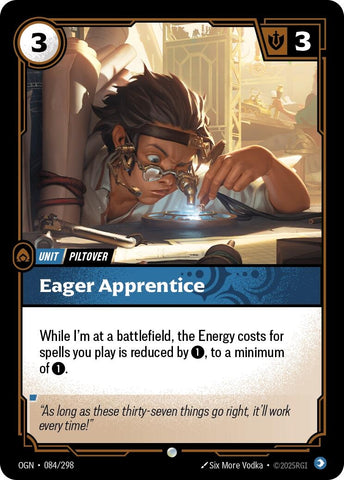 Image for Eager Apprentice (084/298) [Origins] - Riftbound: League of Legends Trading Card Game