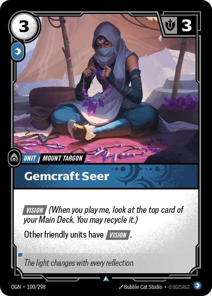 Image for Gemcraft Seer (100/298) [Origins] - Riftbound: League of Legends Trading Card Game