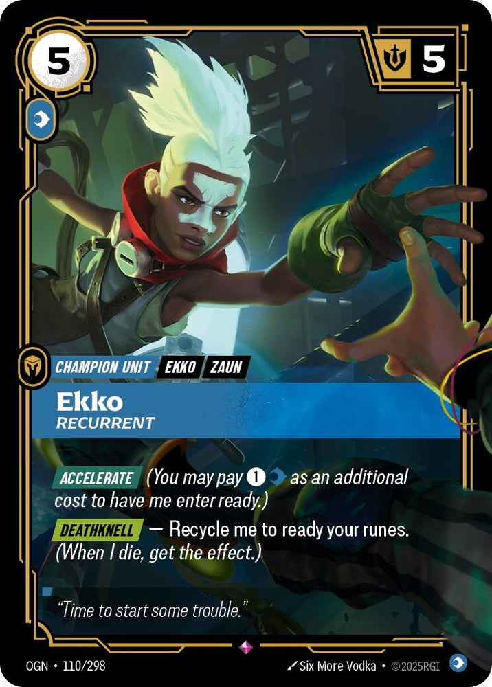 Image for Ekko - Recurrent (110/298) [Origins] - Riftbound: League of Legends Trading Card Game