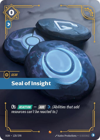 Image for Seal of Insight (120/298) [Origins] - Riftbound: League of Legends Trading Card Game