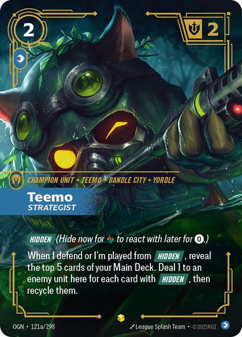 Image for Teemo - Strategist (Alternate Art) (121a/298) [Origins] - Riftbound: League of Legends Trading Card Game