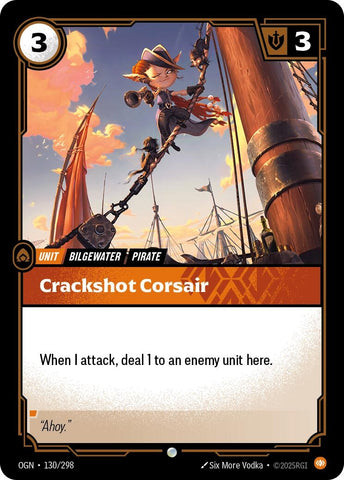 Image for Crackshot Corsair (130/298) [Origins] - Riftbound: League of Legends Trading Card Game