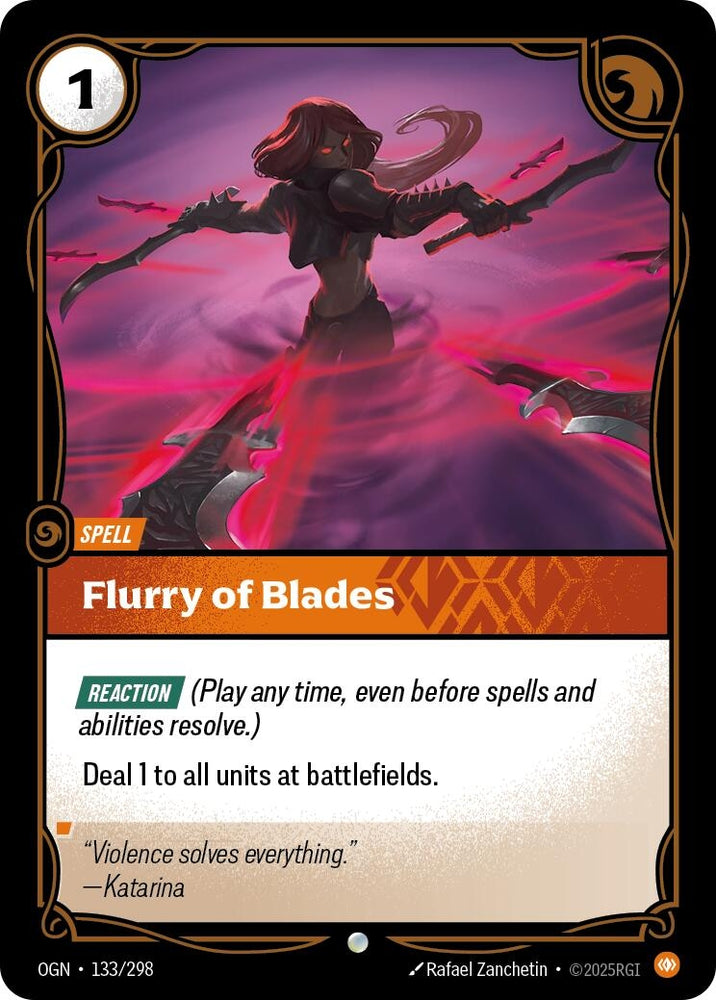 Image for Flurry of Blades (133/298) [Origins] - Riftbound: League of Legends Trading Card Game