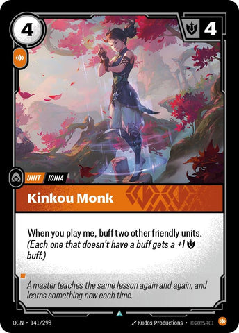Image for Kinkou Monk (141/298) [Origins] - Riftbound: League of Legends Trading Card Game