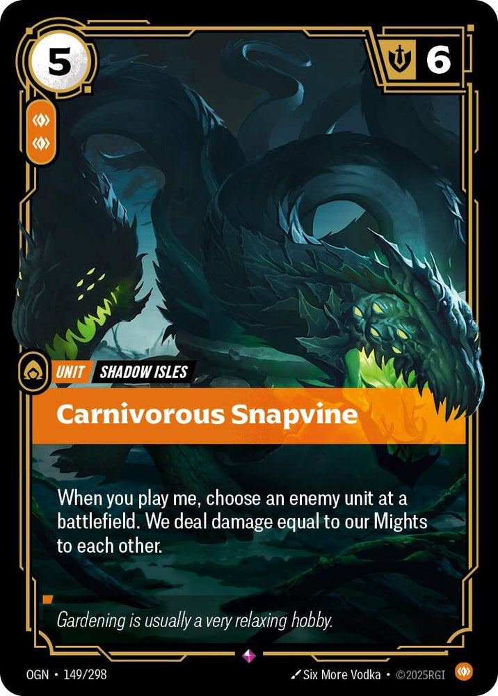 Image for Carnivorous Snapvine (149/298) [Origins] - Riftbound: League of Legends Trading Card Game