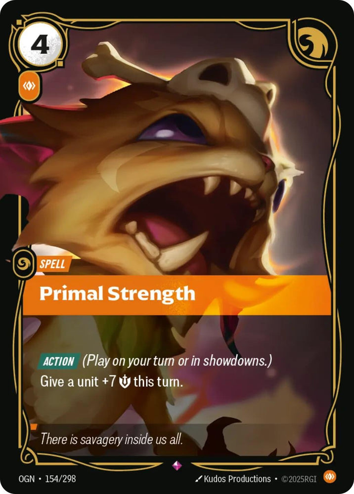 Image for Primal Strength (154/298) [Origins] - Riftbound: League of Legends Trading Card Game