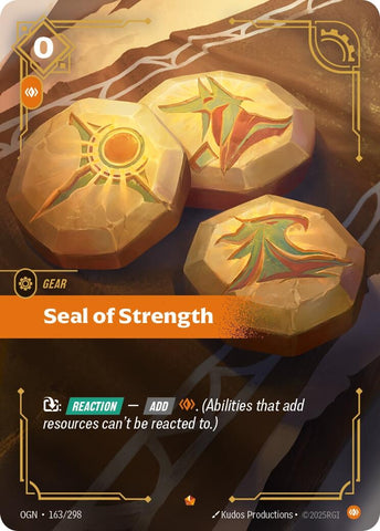 Image for Seal of Strength (163/298) [Origins] - Riftbound: League of Legends Trading Card Game