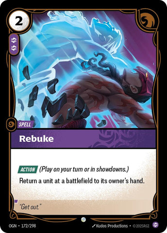Image for Rebuke (172/298) [Origins] - Riftbound: League of Legends Trading Card Game
