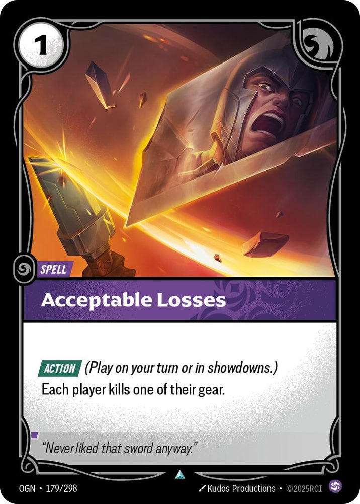 Image for Acceptable Losses (179/298) [Origins] - Riftbound: League of Legends Trading Card Game