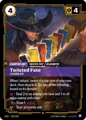 Image for Twisted Fate - Gambler (200/298) [Origins] - Riftbound: League of Legends Trading Card Game