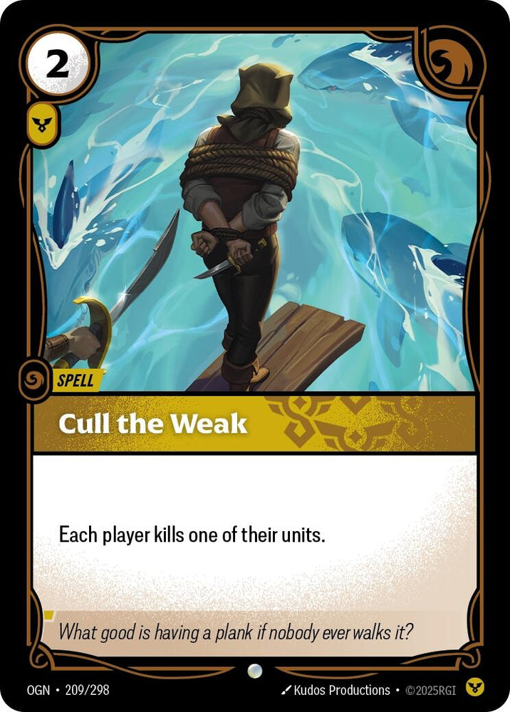Image for Cull the Weak (209/298) [Origins] - Riftbound: League of Legends Trading Card Game