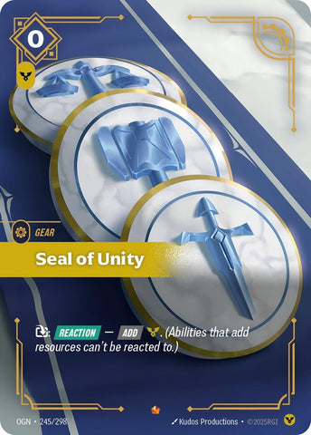 Image for Seal of Unity (245/298) [Origins] - Riftbound: League of Legends Trading Card Game