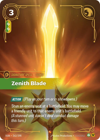 Image for Zenith Blade (262/298) [Origins] - Riftbound: League of Legends Trading Card Game