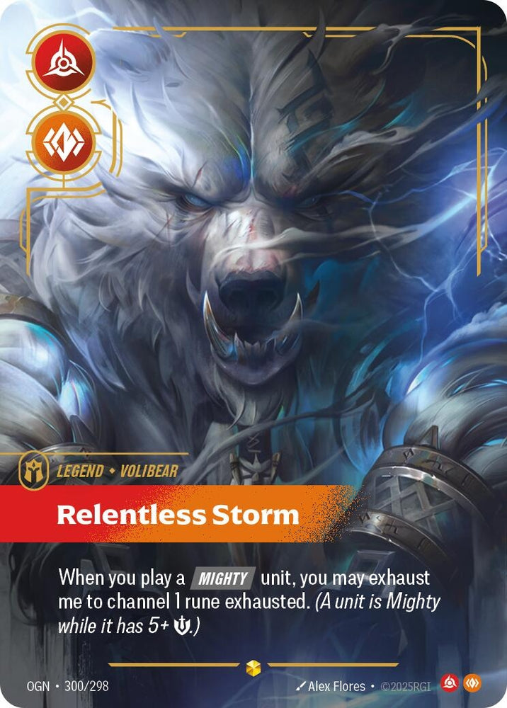 Image for Volibear - Relentless Storm (Overnumbered) (300/298) [Origins] - Riftbound: League of Legends Trading Card Game