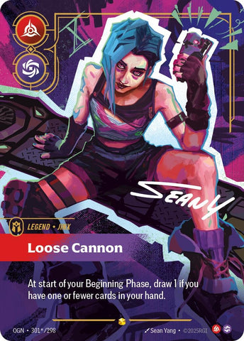 Image for Jinx - Loose Cannon (Signature) (301*/298) [Origins] - Riftbound: League of Legends Trading Card Game