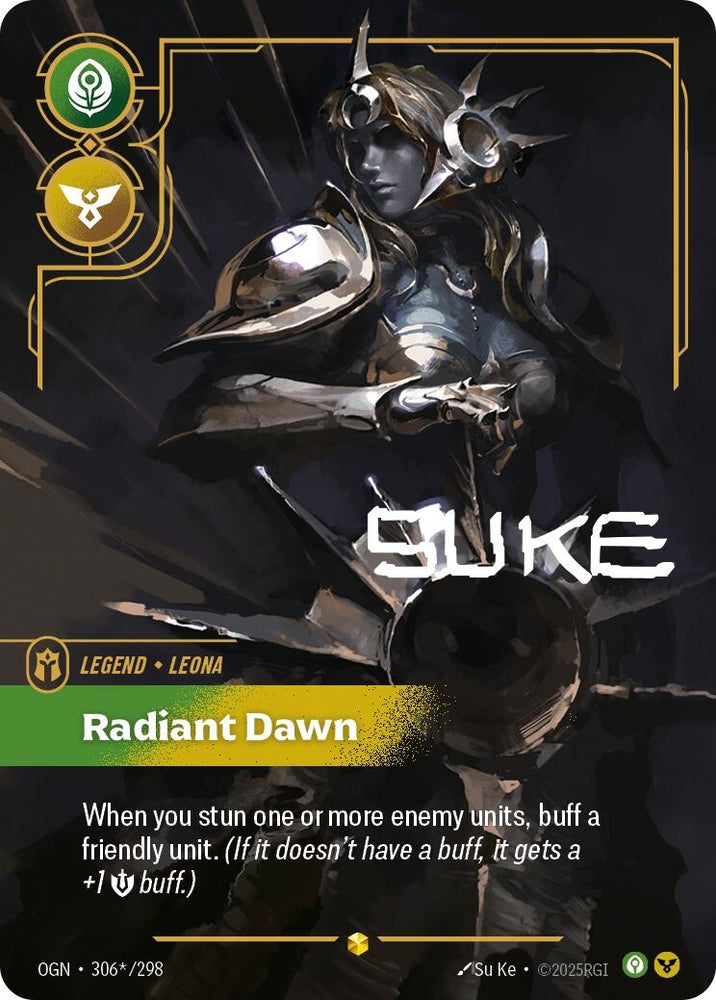 Image for Leona - Radiant Dawn (Signature) (306*/298) [Origins] - Riftbound: League of Legends Trading Card Game